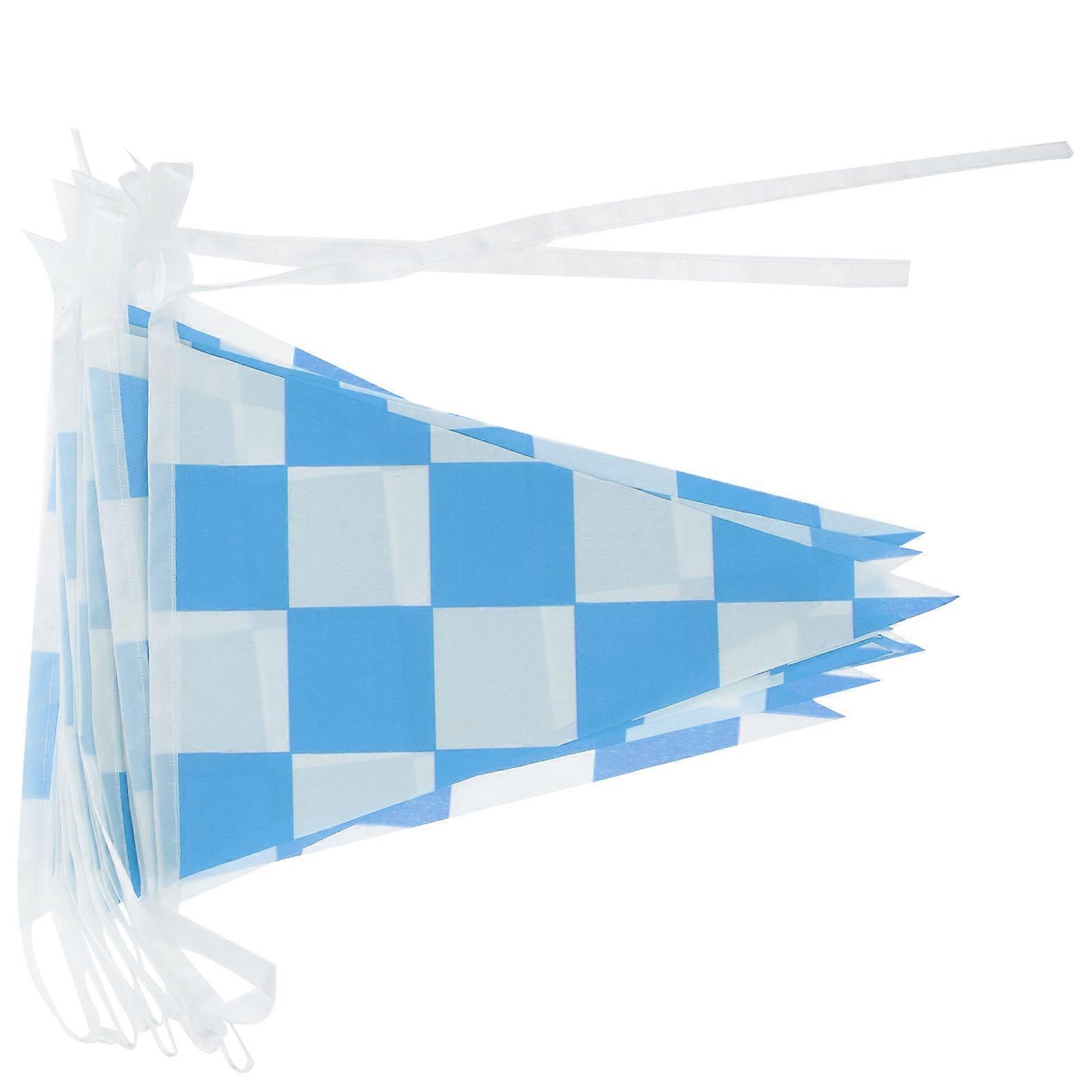 Checkered Flag String for Racing Decoration with 20 Small Flags Hanging
