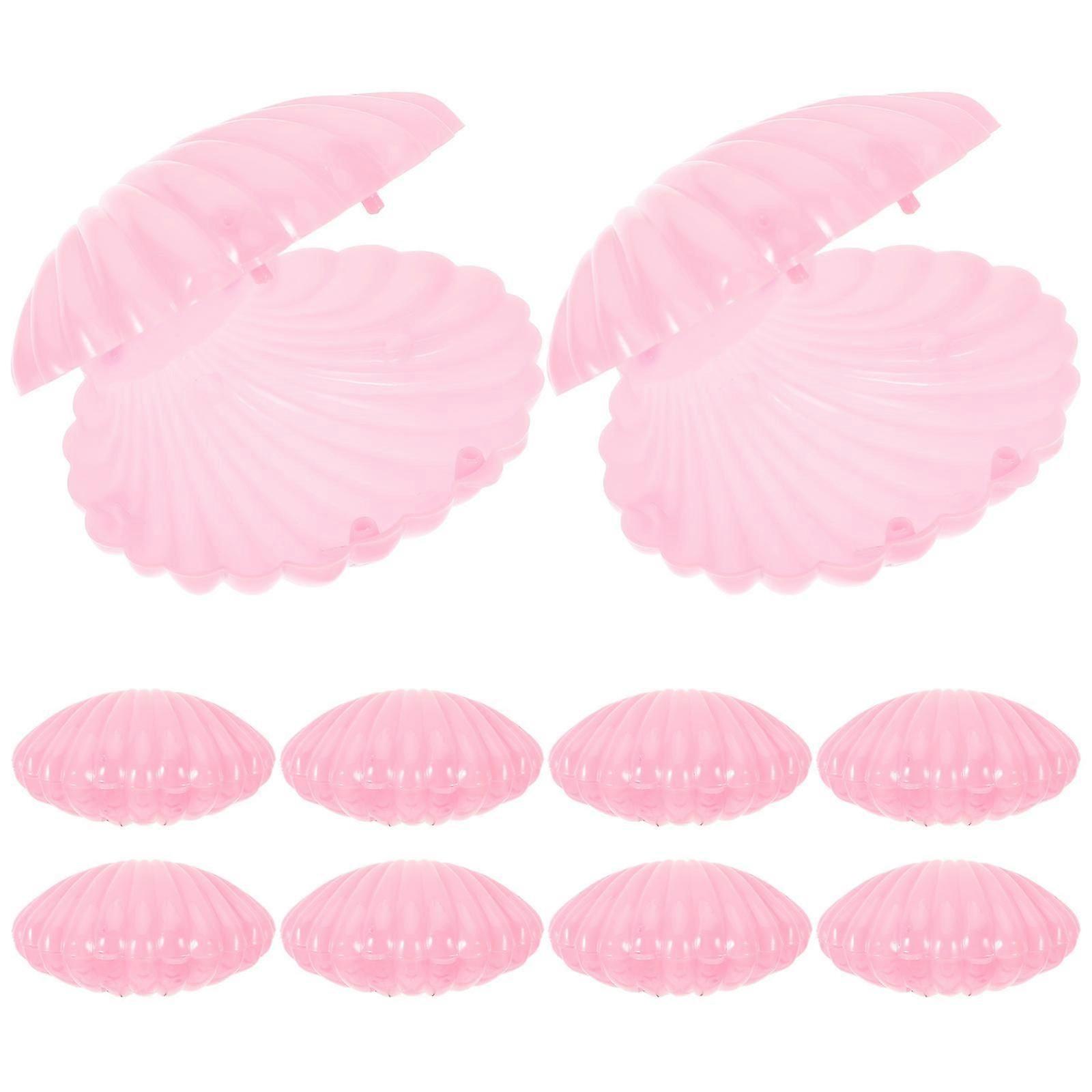 Shell Shaped Small Storage Boxes, Pink, 9x7.5x4.5cm, 40 Pcs