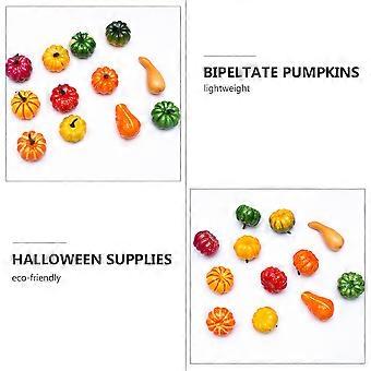 12kpl ympäristöystävällisiä bipeltaattisimuloituja kurpitsoja Halloweeniksi (värikäs kurpitsa)