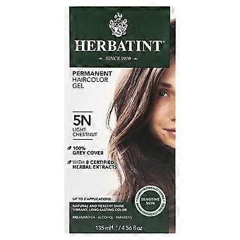 Herbatint, Permanentes Haarfarben-Gel, 5N Hellkastanie, 135 ml (4,56 fl oz)