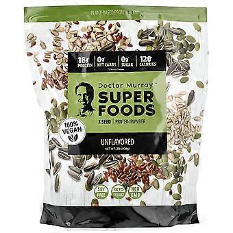 Dr. Murray's, Super Foods, 3 Seed Protein Powder, Pumpkin + Flax + Sunflower, Unflavored, 2 lb (908 