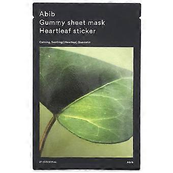 Abib, Gummy Beauty Sheet Mask, Heartleaf Sticker, 1 Sheet, 0.91 fl oz (27 ml), 6-Pack
