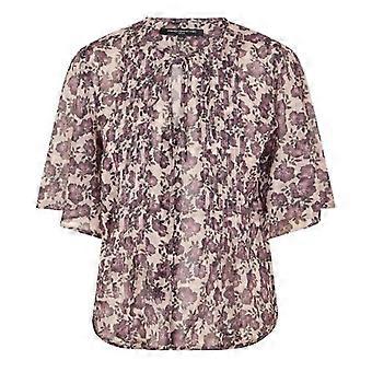 French Connection Womens/Ladies Elysian Floral Tie Neck Puff Sleeve Blouse