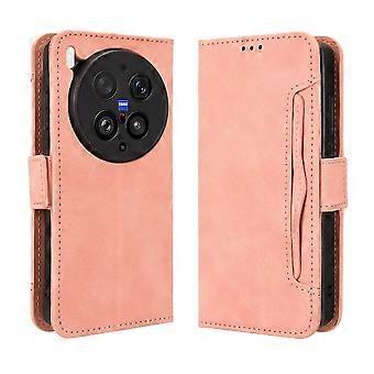 Flip-Case für vivo X300 Ultra: Abnehmbare magnetische Brieftaschen-Lederhülle mit Kartenhalter und Ständer