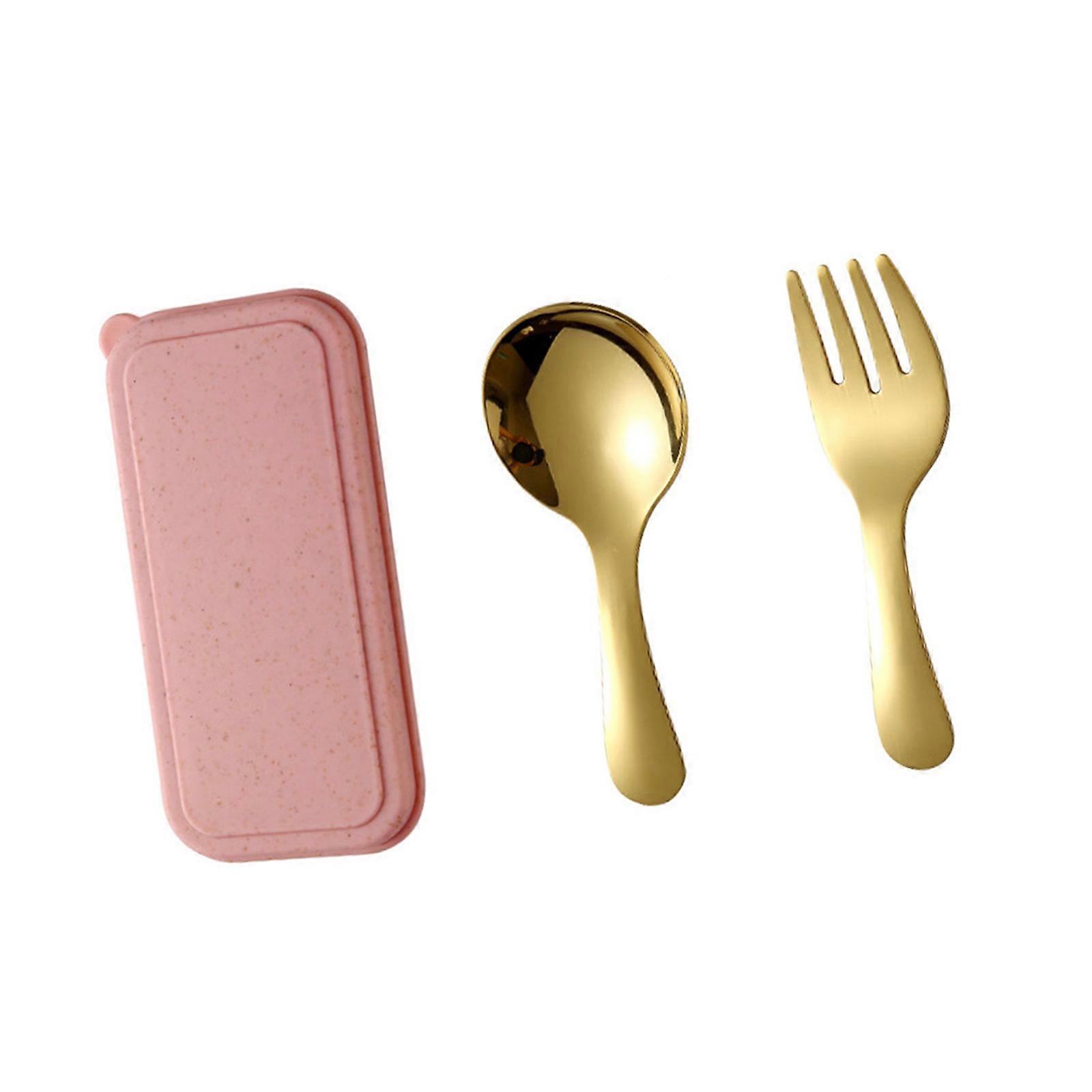 Stainless   Spoon Fork Set For Everyday Meals Outdoor   Durable Design Multicolor