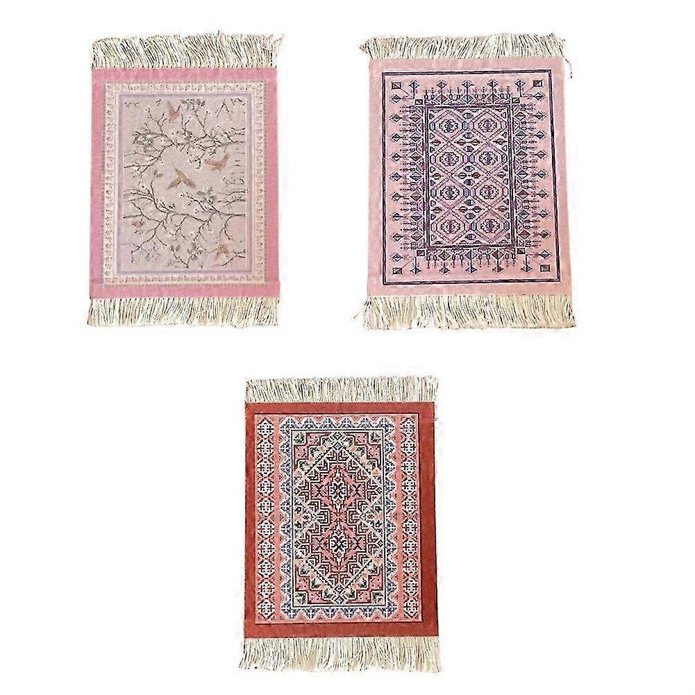 Mini Persian Woven Coasters Carpet Pattern Coaster Dining Table Decoration Technology