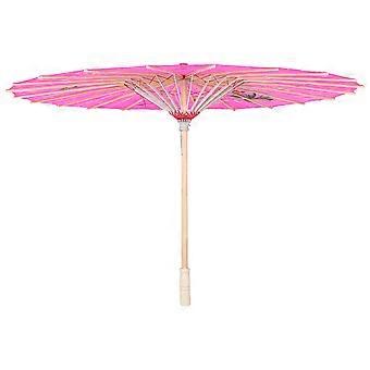 Pink Ancient Style Silk Umbrella for Decoration Vintage Hand Umbrella Elegant Parasol