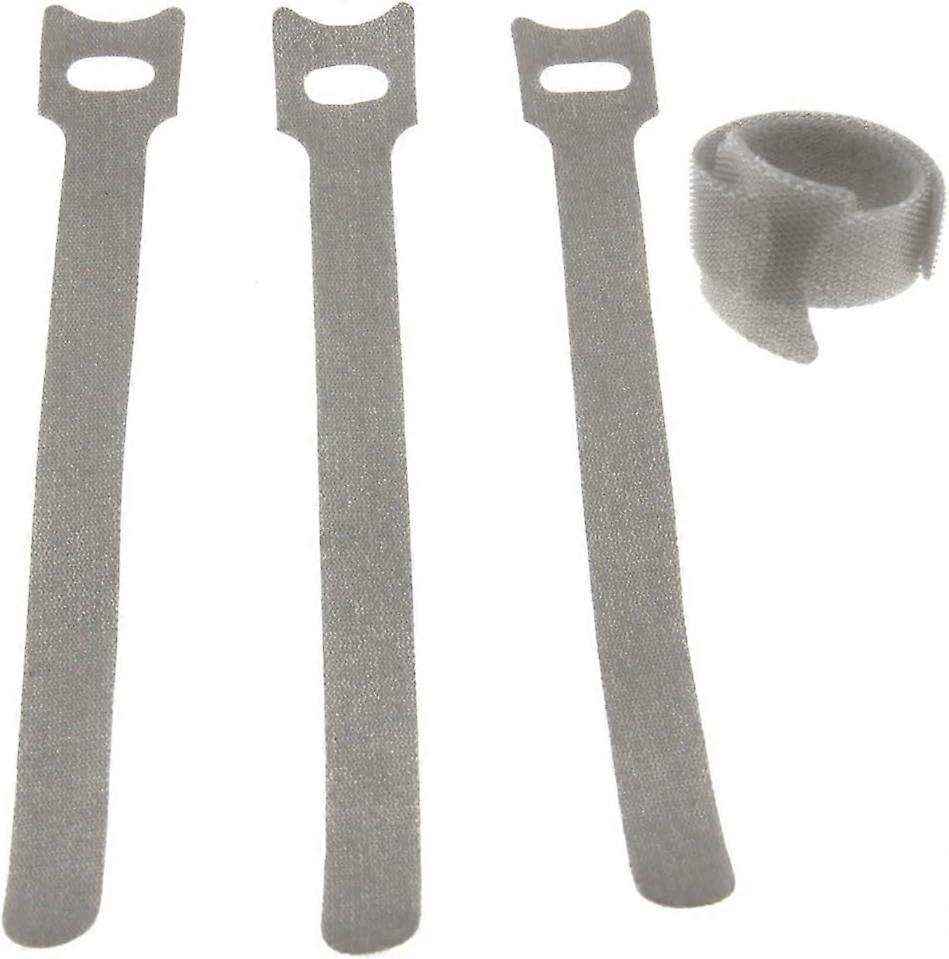 100Pcs Reusable Gray Adjustable Cable Tidy Strap Ties Tidy Wrap Hook Loop