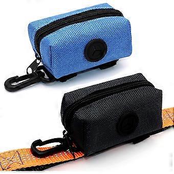 Dog Poop Bag Dispenser Pouch with Leash Attachment Buckle, Hands-Free, Water Resistant, for Walking and Training