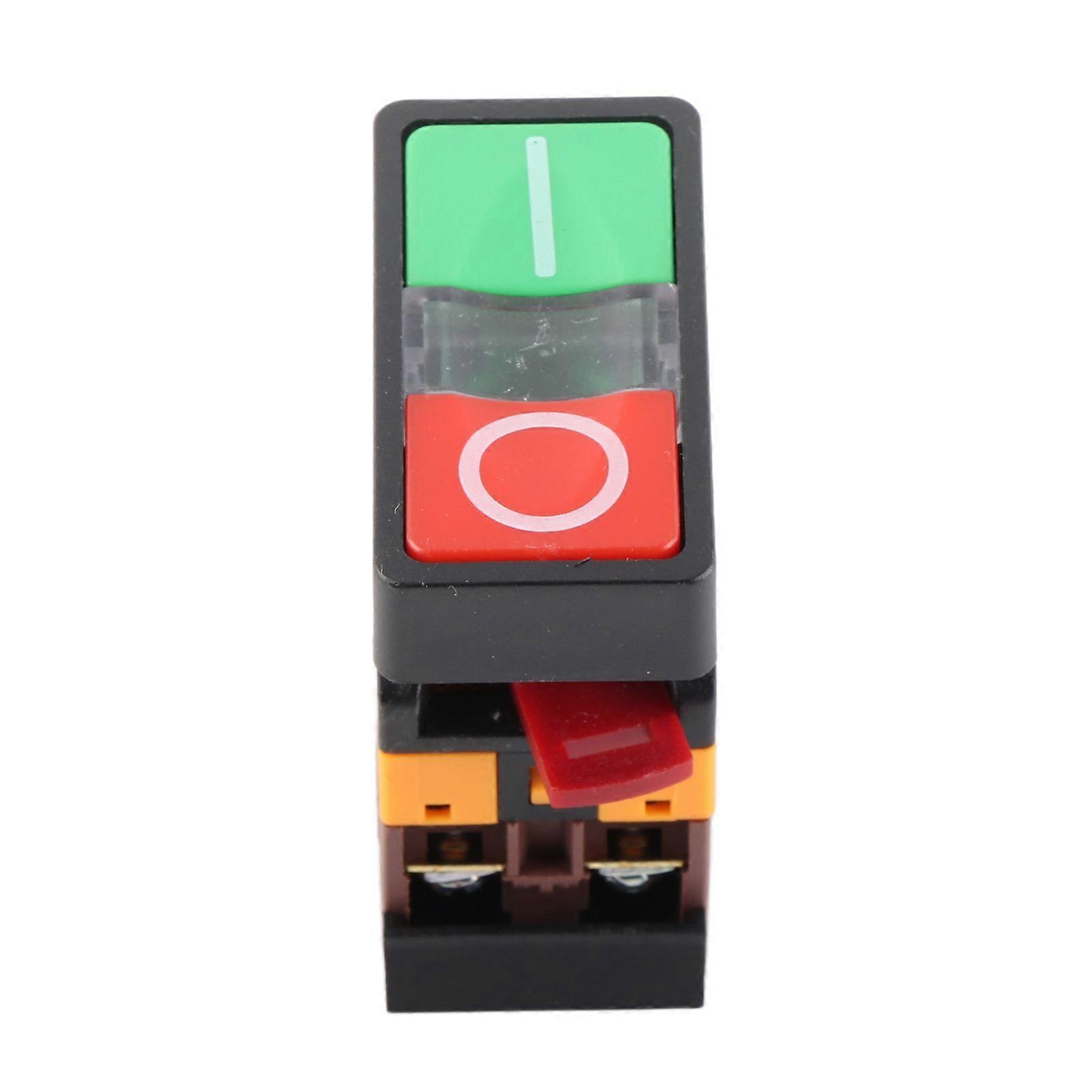 AS?22N Double Push Button Switch with LED Light NoNC On Off Momentary Button(24VDC )