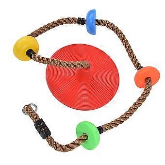 Disc Swing Seat, 30cm Plastic Seat, 185cm Colorful High Strength Rope, for Kids Indoor Outdoor Use
