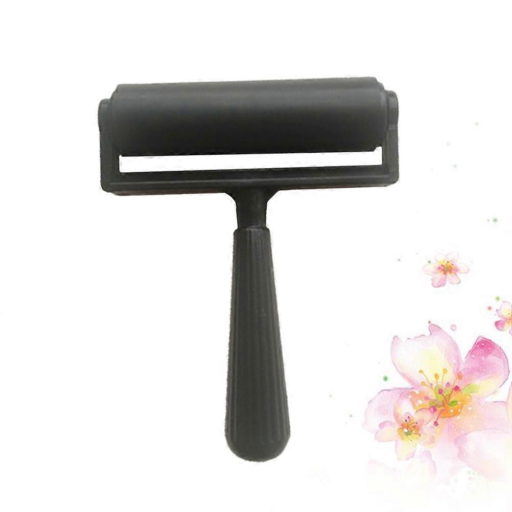 10cm Printmaking Rubber Roller Craft Tools (Black)