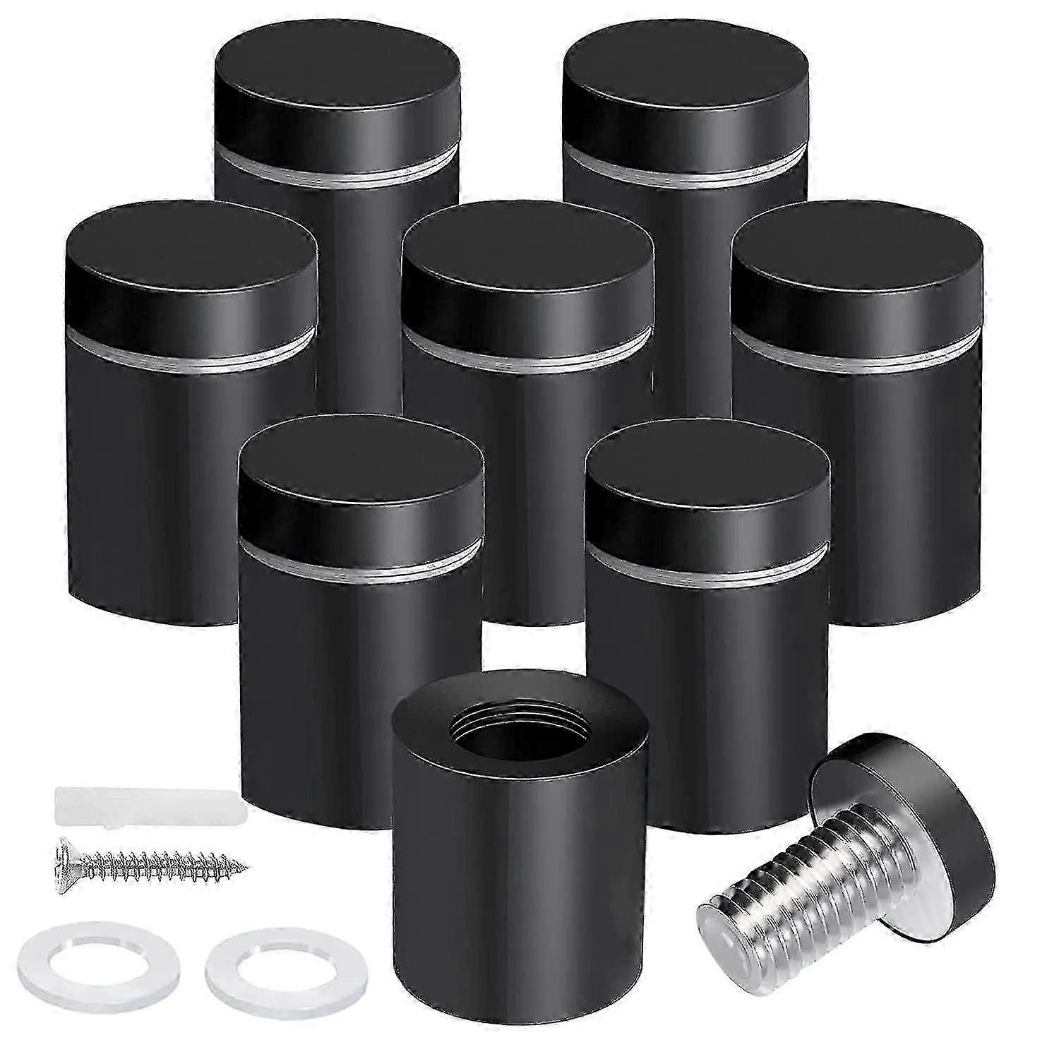 8 Pack Black Standoff Screws Compatible with Acrylic Picture Frames