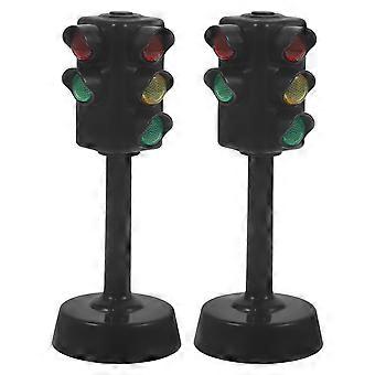 2pcs Traffic Signals Lamp Toy Traffic Lights Toy Early Education Playthings Traffic Sign Model Toy for Home Shop
