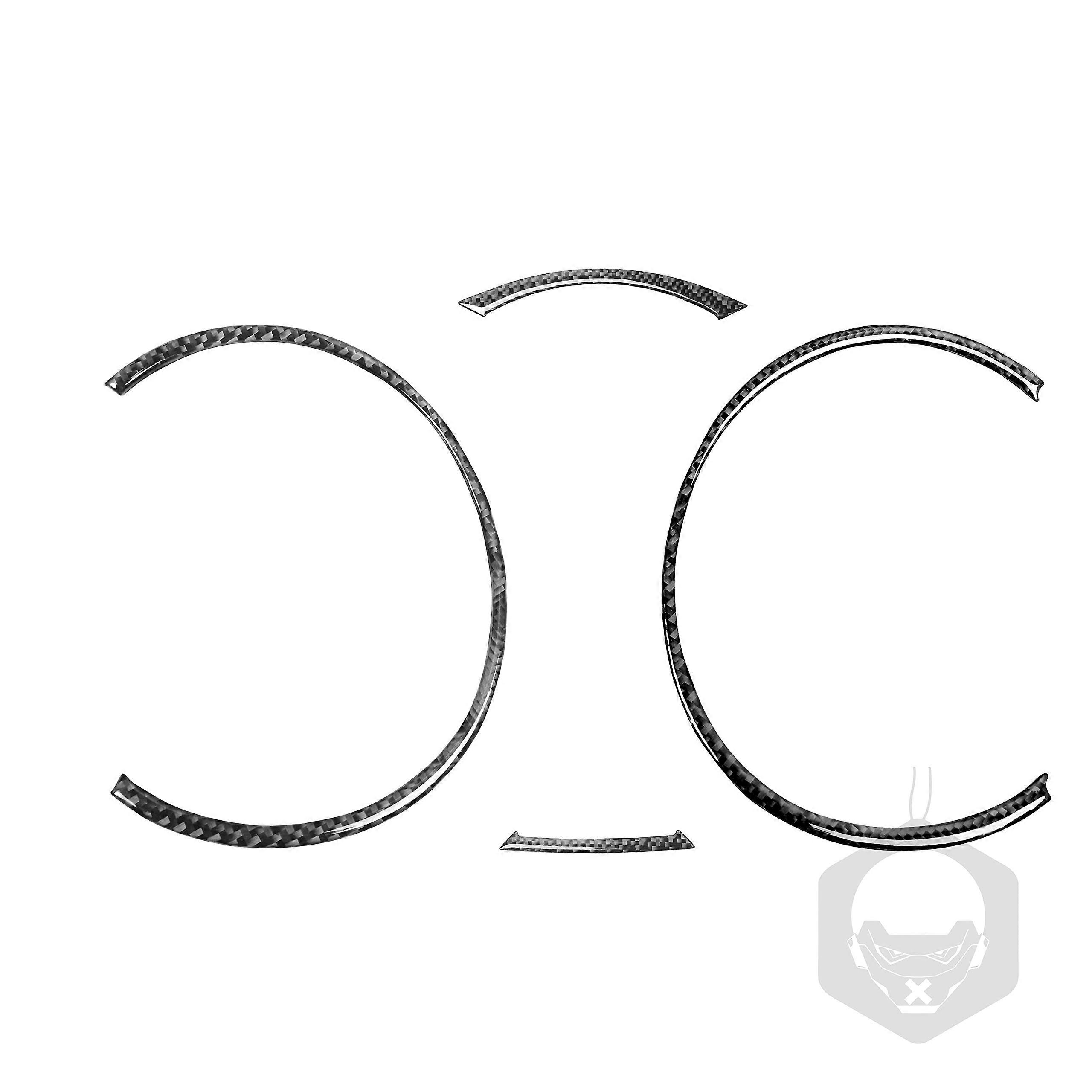 Ensemble de 4 accessoires intérieurs en fibre de carbone pour Mitsubishi Lancer EVO 2008-2015, finition 3D, résistant aux rayures