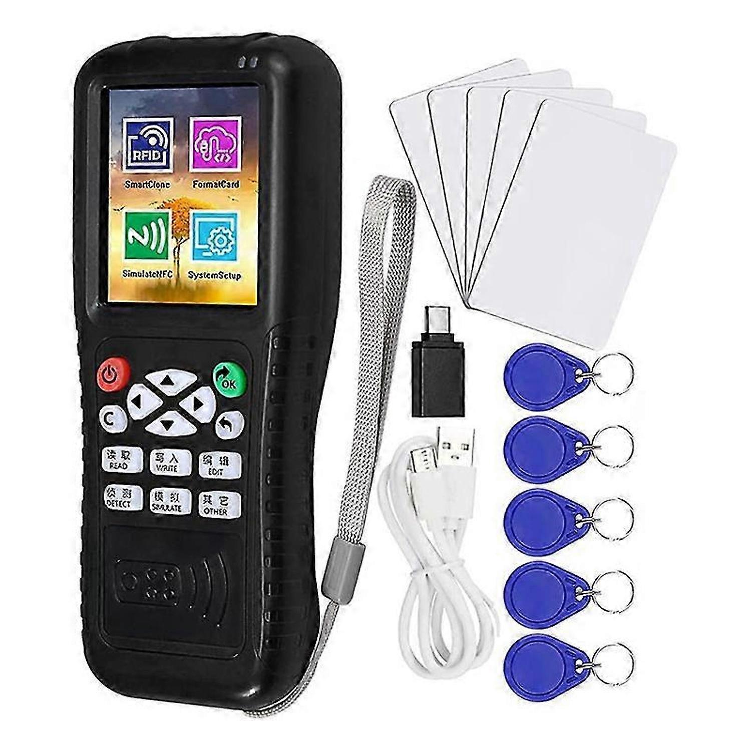 Multi Frequencies RFID Smart Card Programmer, RFID Reader Writer Duplicator, NFC Reader, Encrypted C