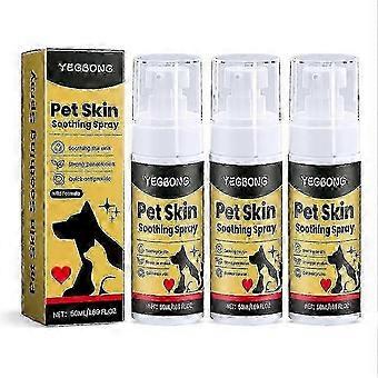 3er-Pack Hautpflegespray für Hunde und Katzen: Beruhigende, juckreizlindernde und reinigende Pflege