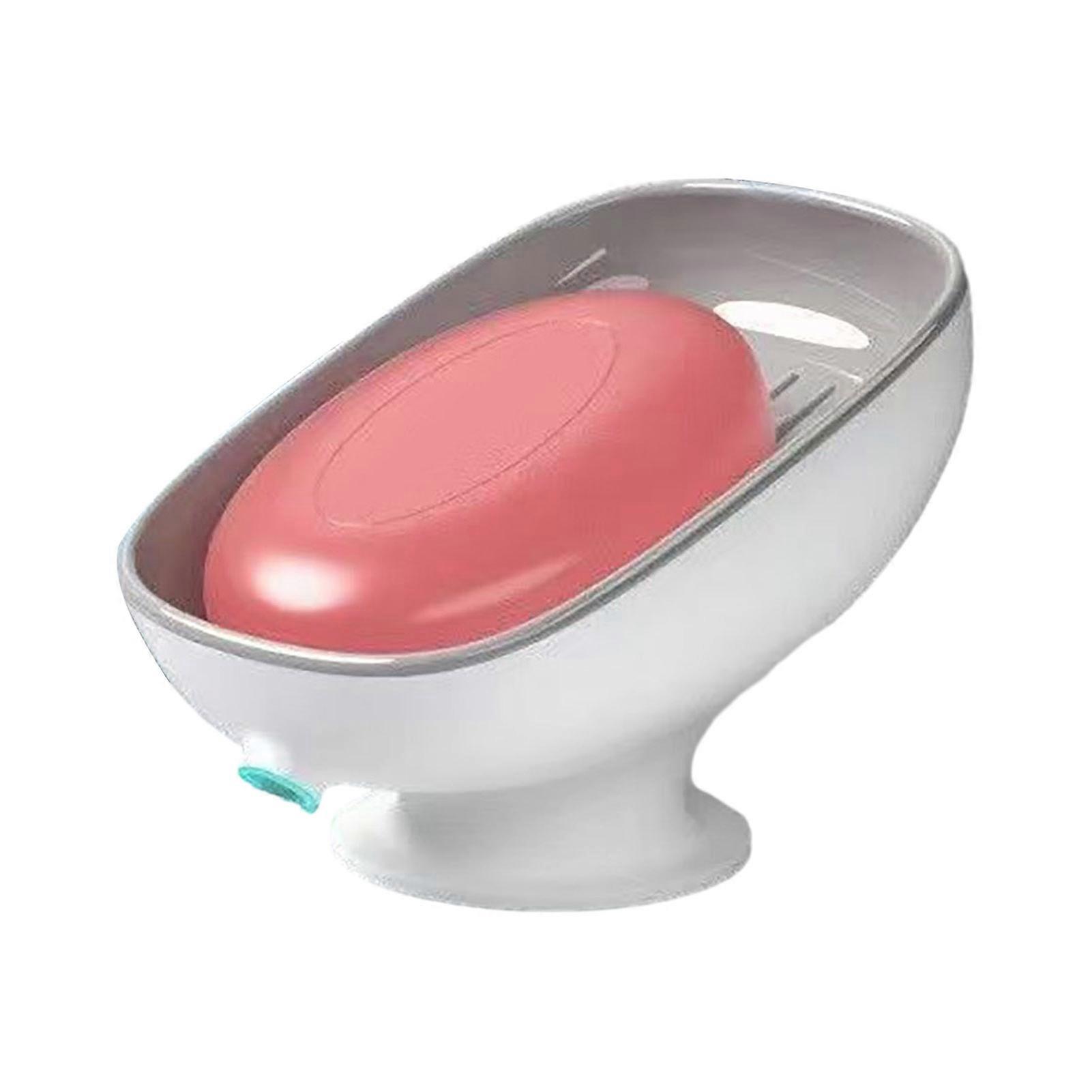 Durable Plastic Soap Dish with Suction and Sturdy