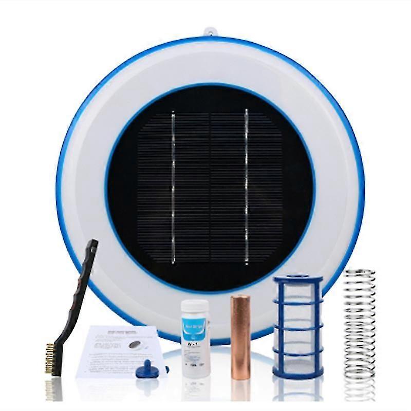 Solar pool ionizer for clean water with copper silver technology