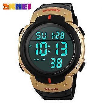 Sporthorloges voor heren, horloge met kosmonautenwijzerplaat, LED-display, digitaal polshorloge voor heren, waterdicht tot 50 meter, SKMEI Reloj Hombre