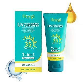 SPF35 PA++++ 7-in-1 UV Sunscreen Lightweight, UV Waterproof Barrier Sunscreen with Oat & Ceramide 40g/1.41oz, All Skin Types Protection