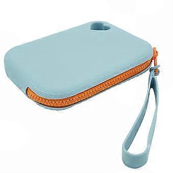 Dog Treat Bag, Portable Silicone Design for Outdoor Use | Light Blue