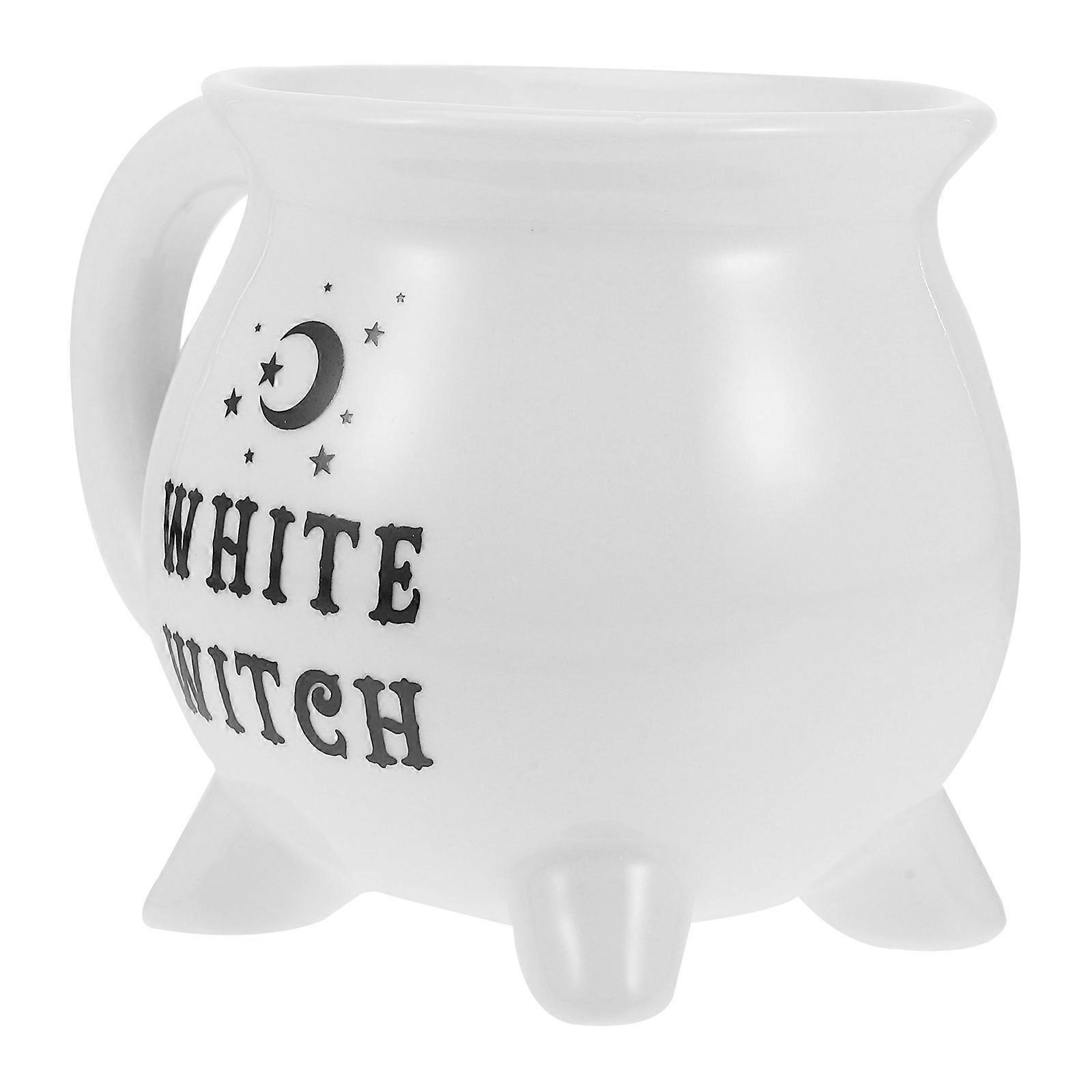 White Ceramic Mug for Drinking Use Halloween Cup
