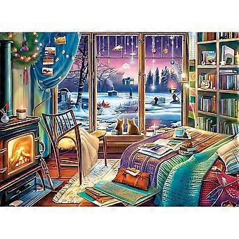Puzzles for AdultSnow Winter Cat Animal Jigsaw Puzzle DDA1474