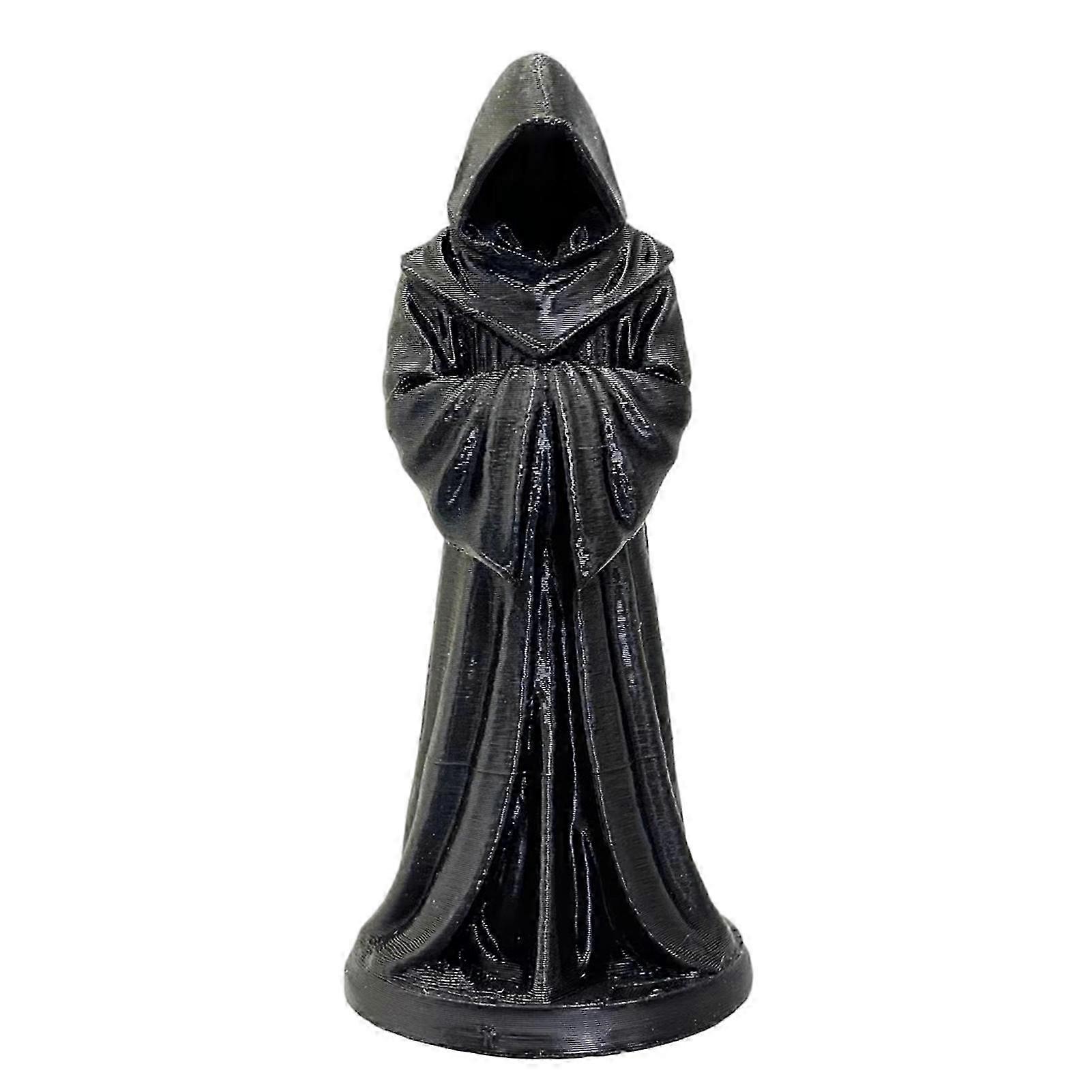 Matte Black Faceless Monk Ornament