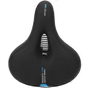 Selle de vélo respirante Coussin de siège de vélo antidérapant absorbant les chocs avec poignée de sécurité (bleu)