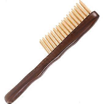 Wooden Sandalwood Comb for Head Massage 1Pcs Portable Double-Row Teeth Comb