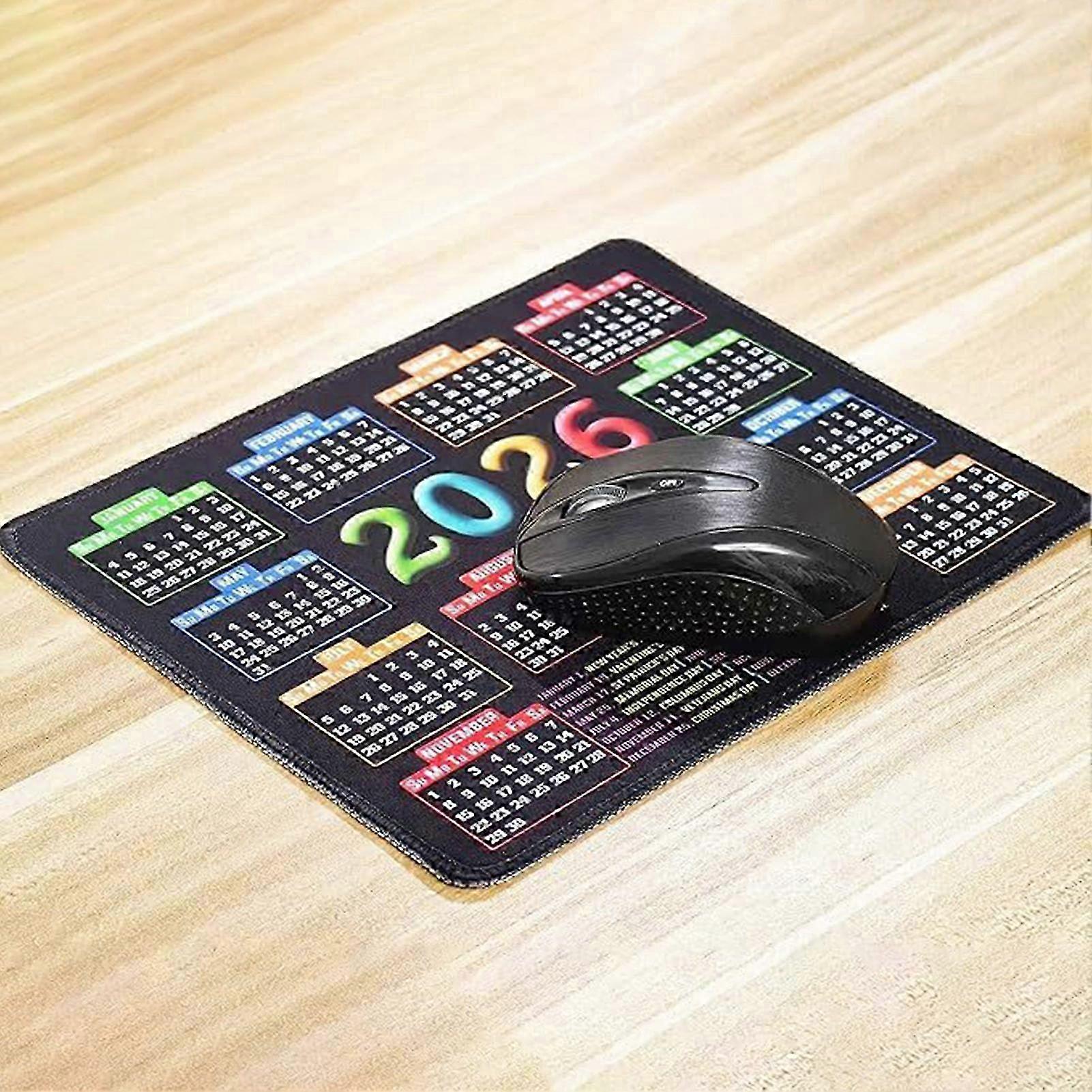 2026 Calendar Mouse Pad Non Slip Base