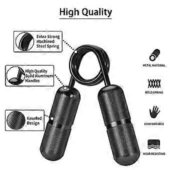 Hand Grip Strengthener Black Metal Fidget Toy for Stress and Anxiety Relief Ergonomic Finger Trainer