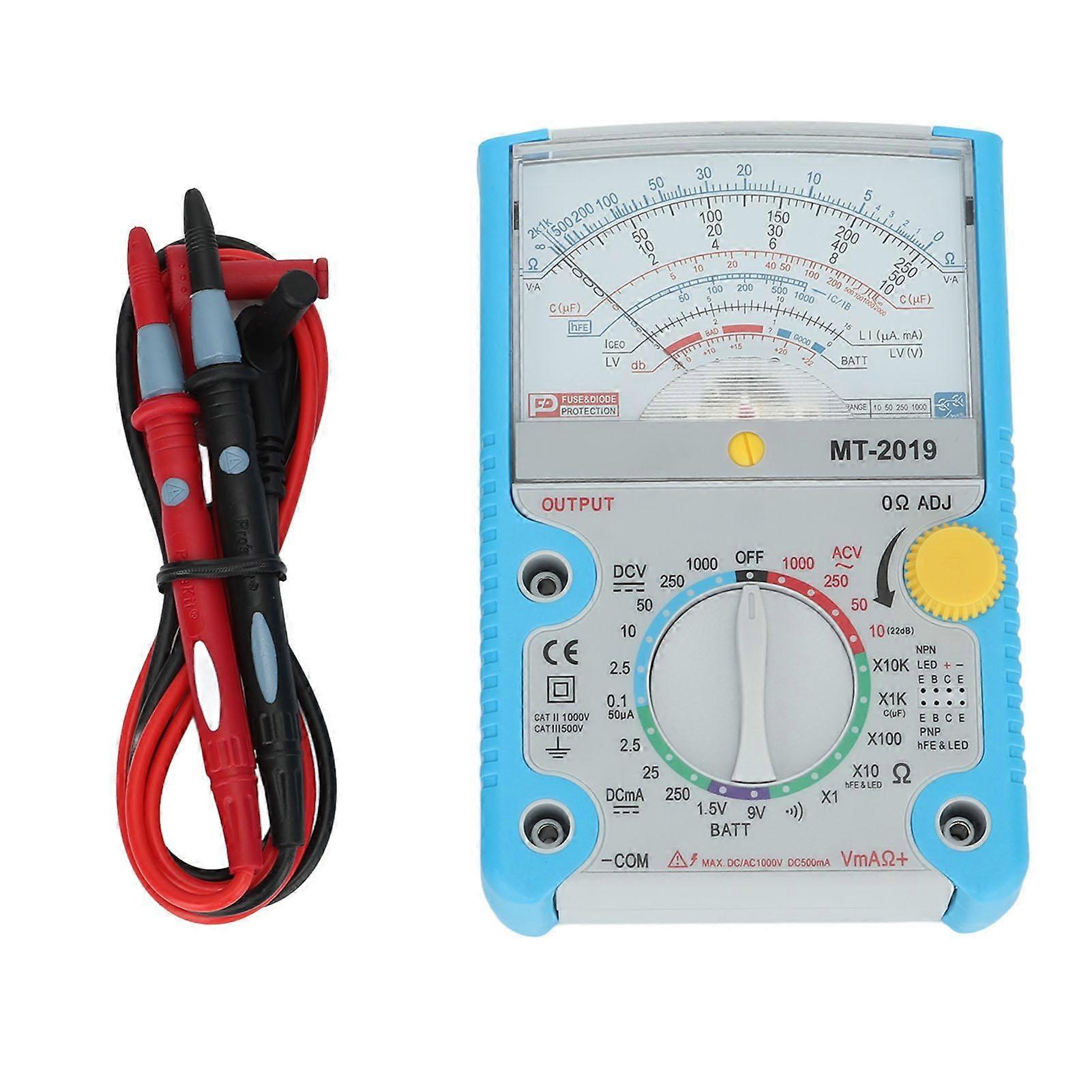 Pointer Multimeter Overload Protection ABS Housing Sensitive High Accuracy Universal Meter for Battery Testing