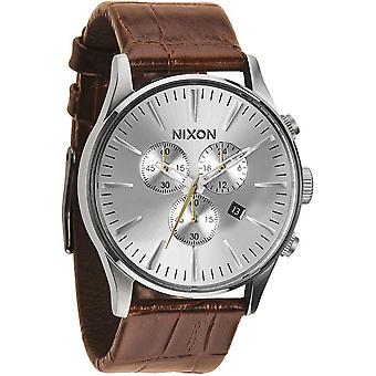 Nixon Sentry Quartz Analog Man Watch with A4051888 Cowskin Bracelet