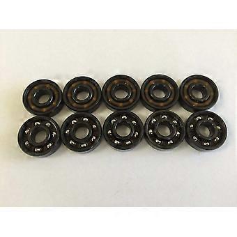 10 Pcs 8x22x7mm Fidget Spinner Bearings Black 608 Bearings Smooth Stable Rotation Durable Finish