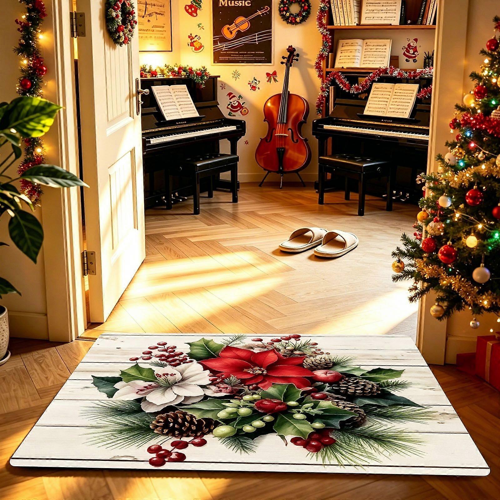 Christmas bouquet Pattern Floor Mat