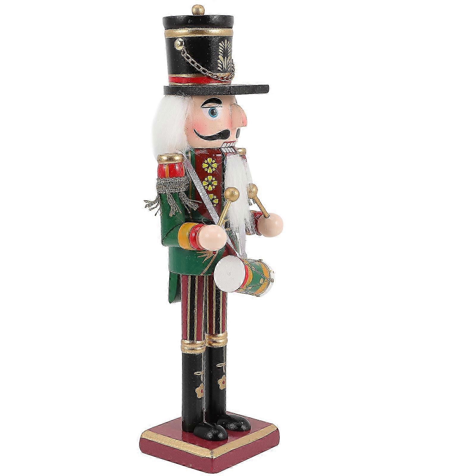 Wood Nutcracker Soldier Decor compatible with Christmas Table Display