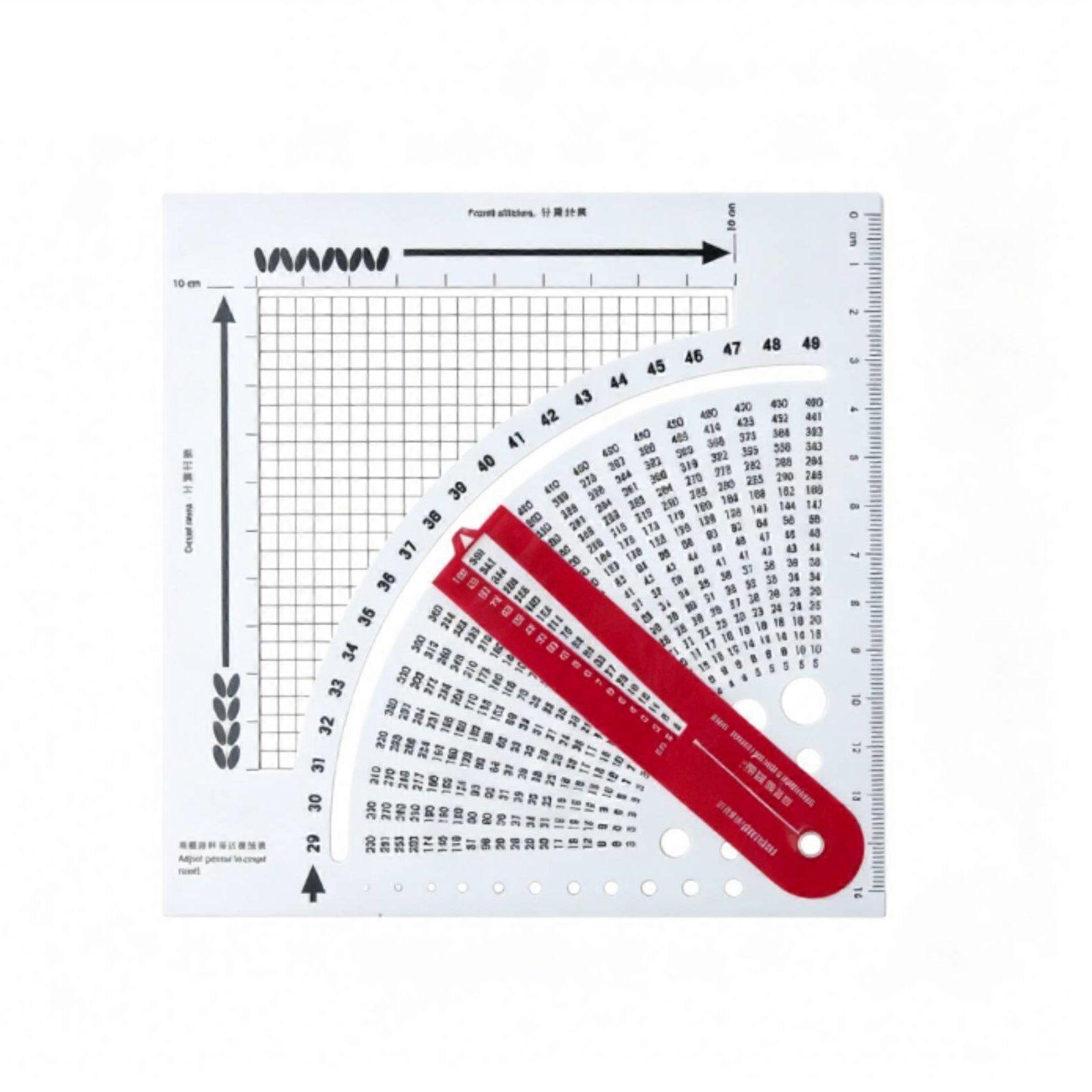 Knitting Gauge Converter Multifunctional Stitch Density Ruler Double-Sided