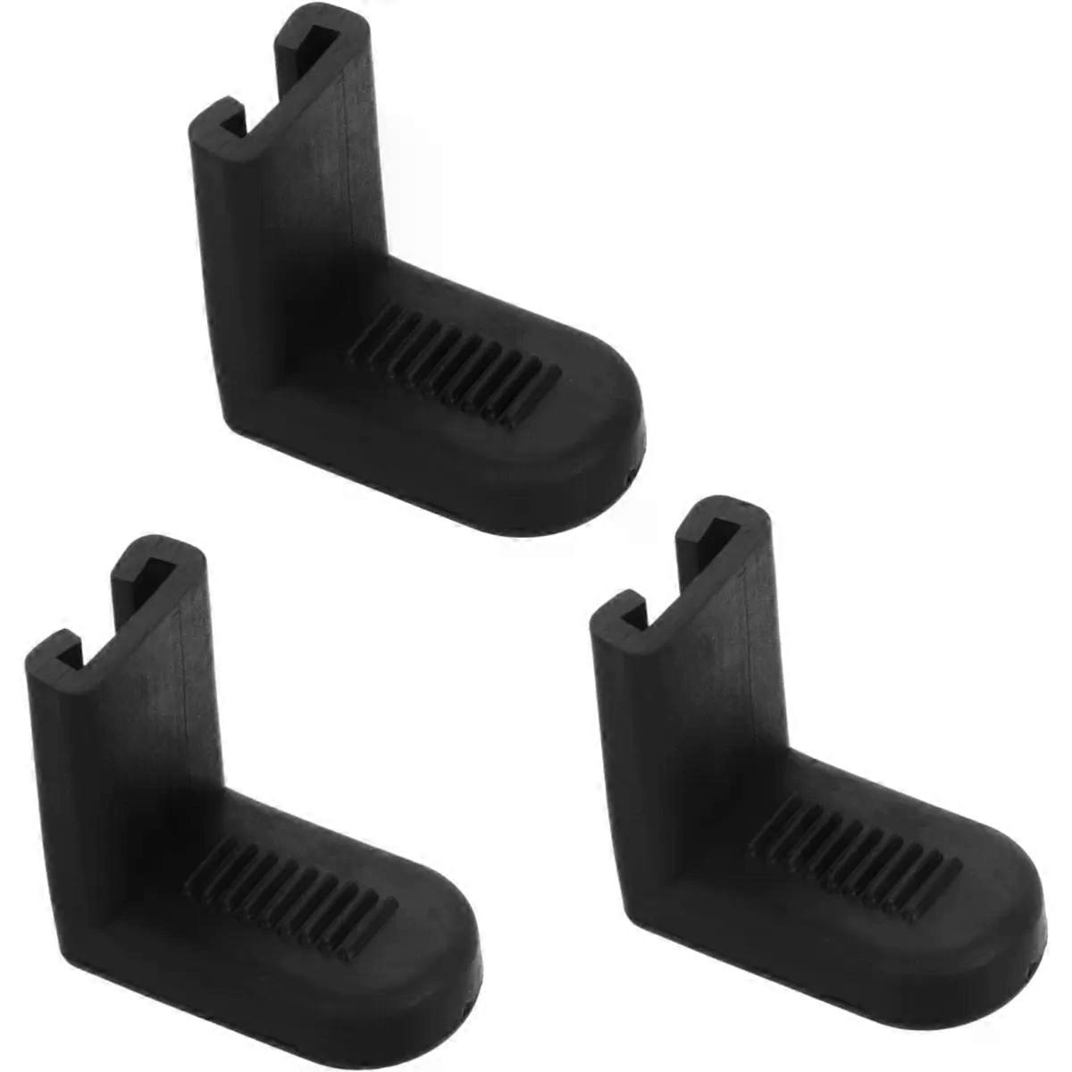 Drum Rubber Grip Hook 3pcs Black Drum Support Bracket