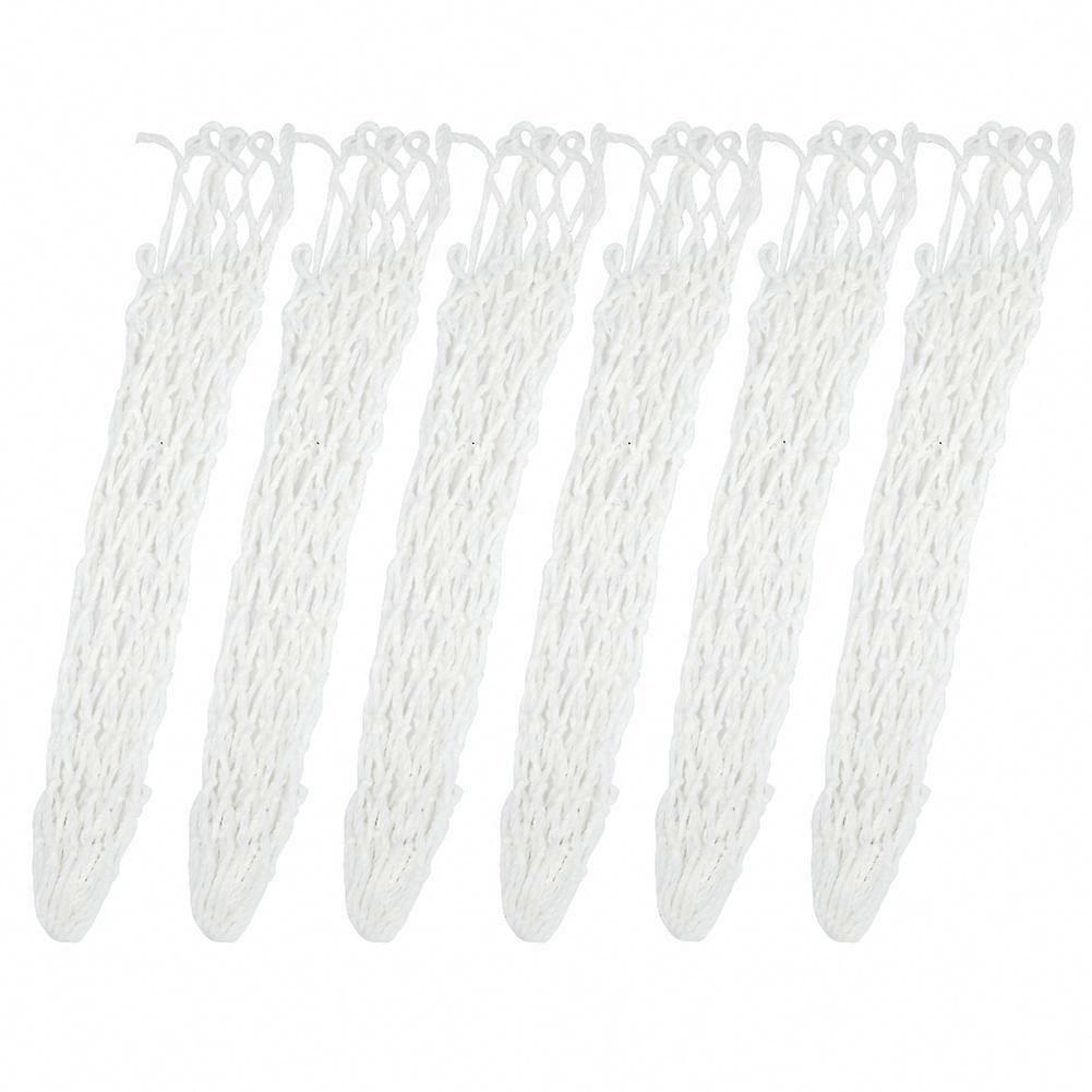Billiards Pocket Nets, 6-Pack White Replacement Bag Set for Billiard Table Accessories