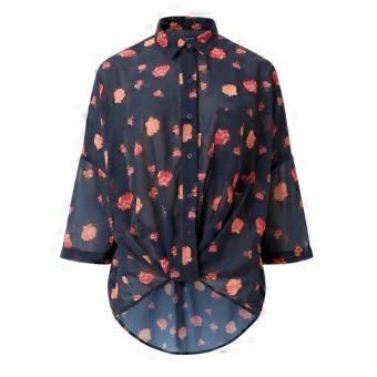French Connection Womens/Ladies Floral Sheer Fabric Drop Shoulder Shirt