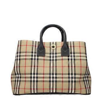 Burberry handtas van beige stof.
