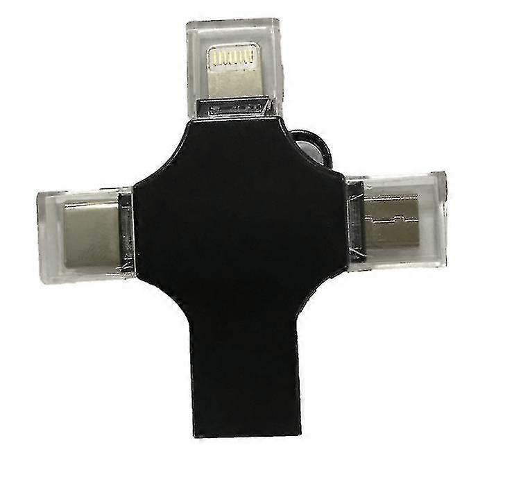 4 In 1 Usb Flash Drive Compatible With Iphone, Micro Usb & Type C Devices