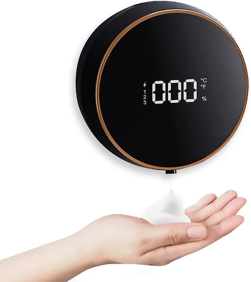 Wall Mounted Automatic Foaming Soap Dispenser 300ml, Refillable, 3 Settings, Temperature Sensing, Power Display, Suitable For Kitchen And Bathroom Sta