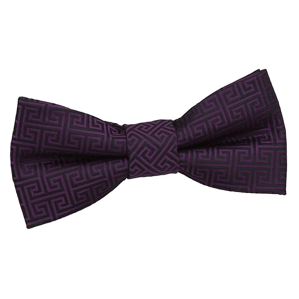 Cadbury Purple Greek Key Pre-Tied Bow Tie for Boys