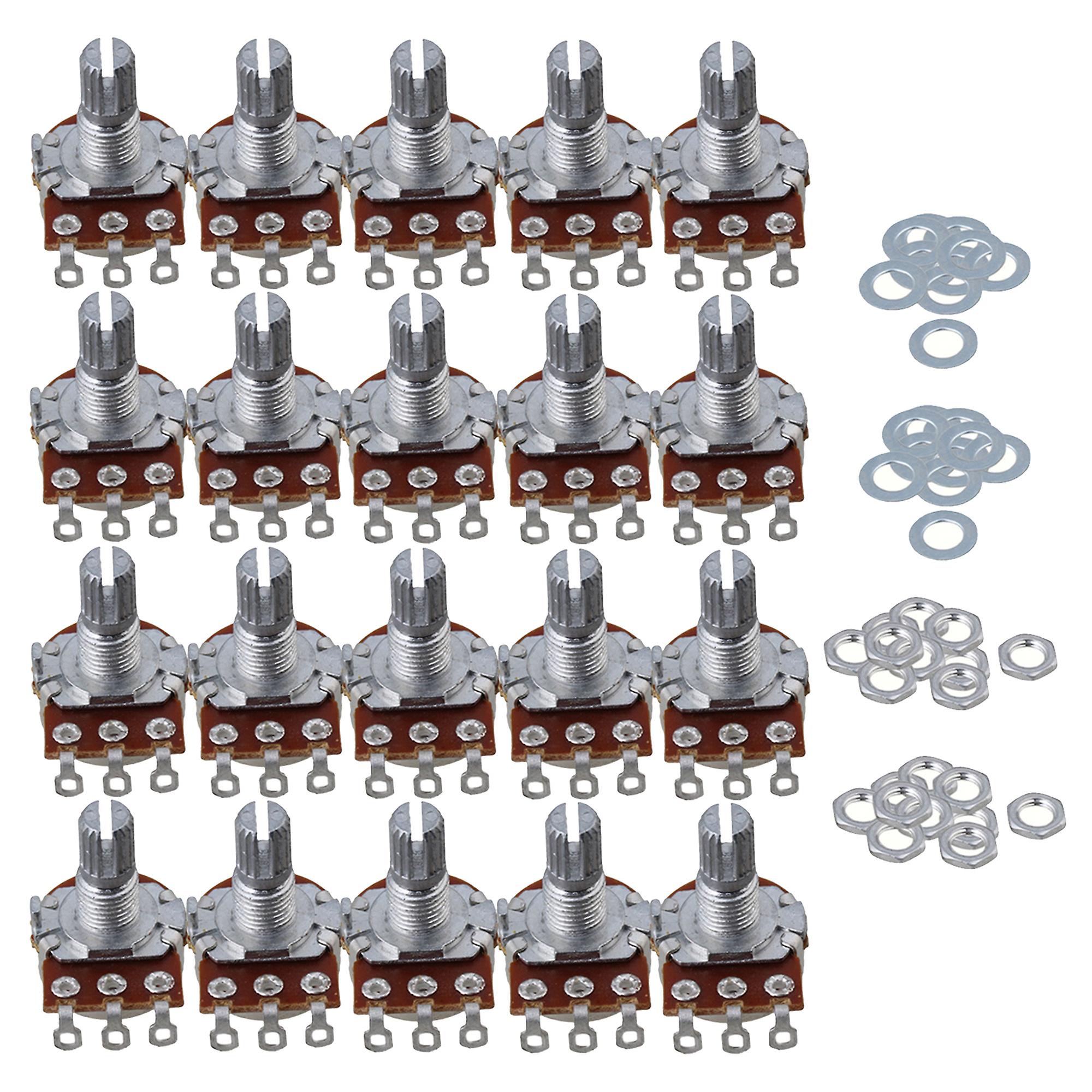 20 Pcs Electric Guitar Pots Audio Potentiometer A500K for Volume Tone