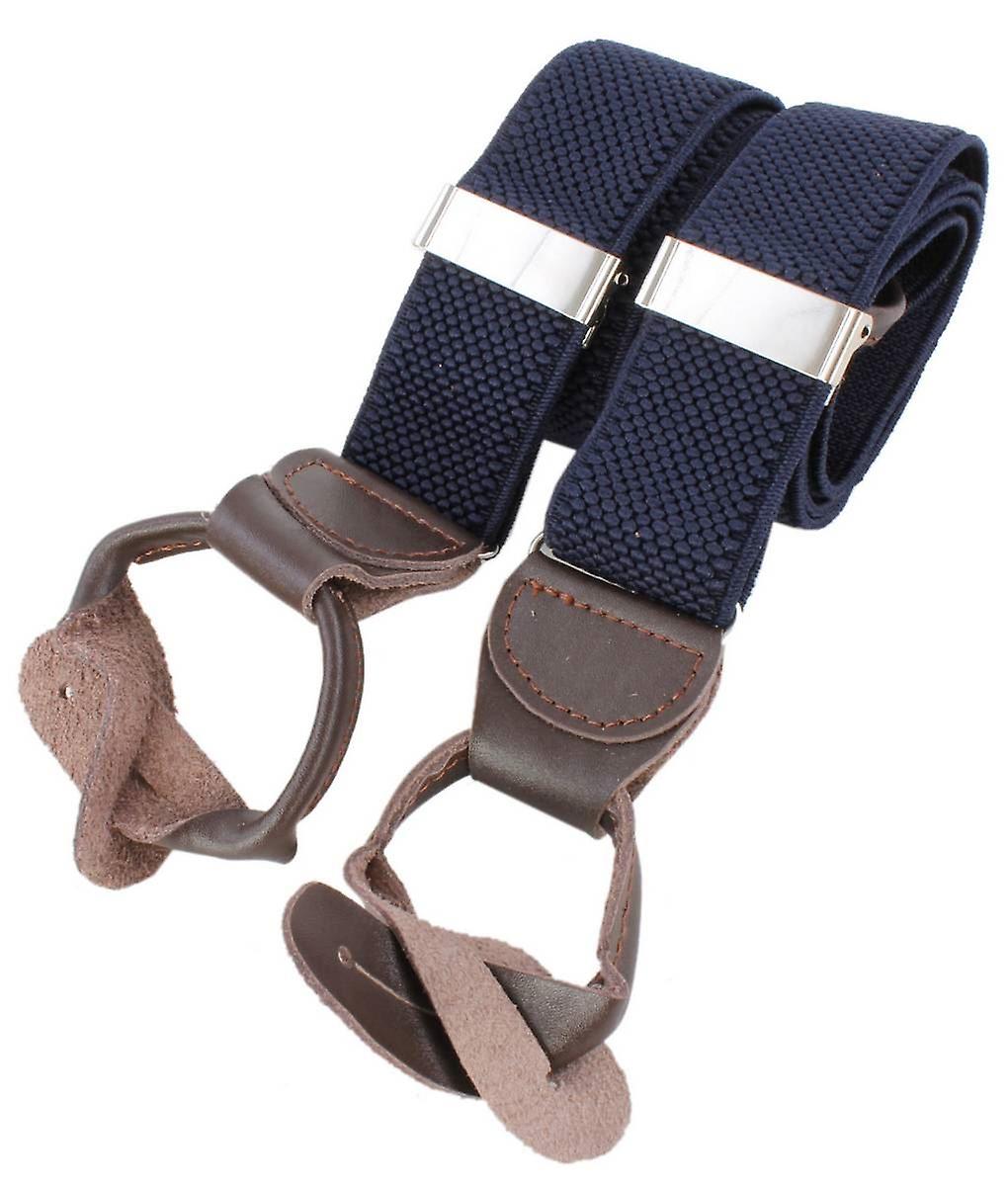 Knightsbridge Neckwear Luxury Braces - Navy