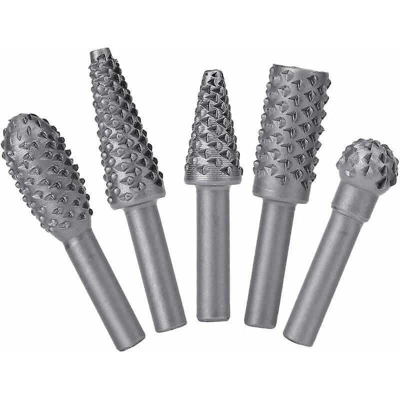 Rotary Burr Set Power Tools Wood Grinding Solid Steel Rasp Carbide Wood Carving Tool for Drill Bits for Polishing and Engraving