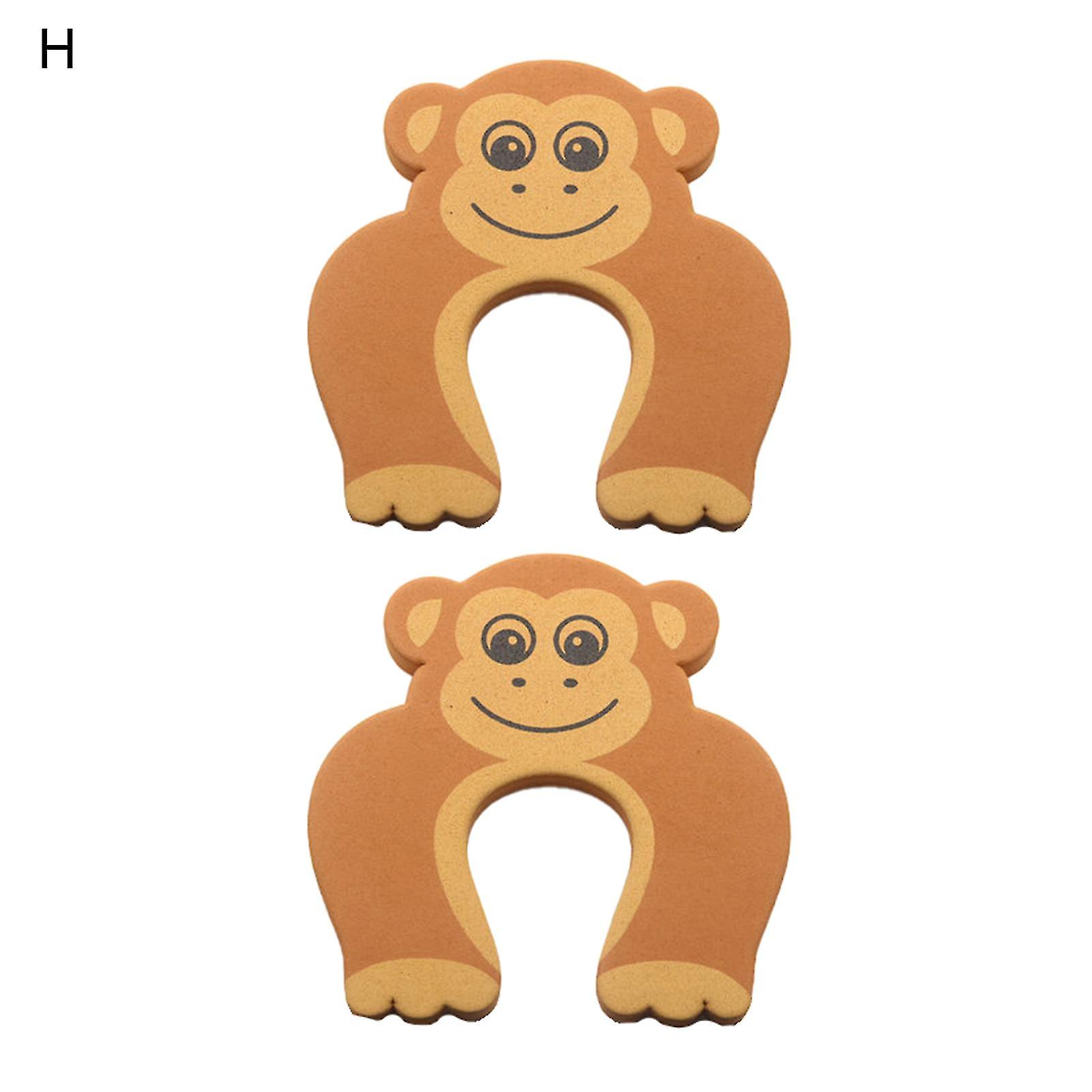 2pcs Practical Anti-slid Finger Pinch Guard Reliable Shockproof Plastic Door Pinch Stopper For Home